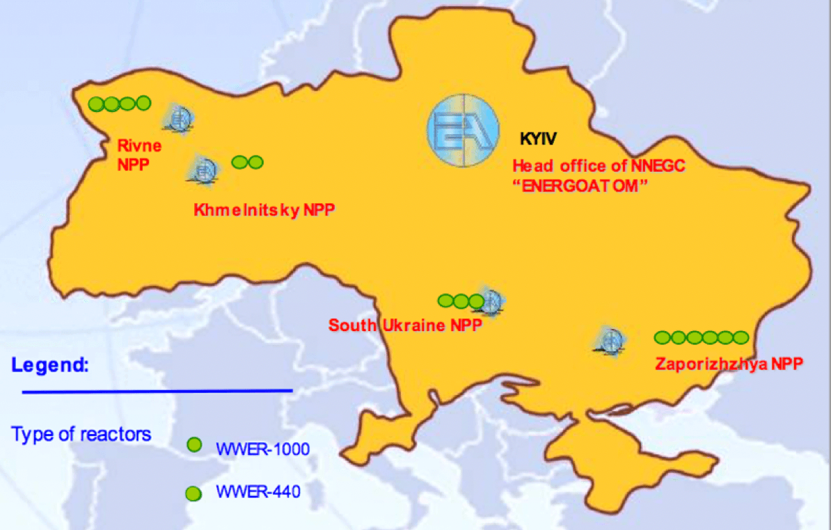 The vulnerability of nuclear plants during military conflict.
